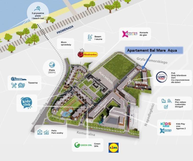 Bel Mare Aqua Apartament Parking Gratis + Taras Miedzyzdroje Buitenkant foto